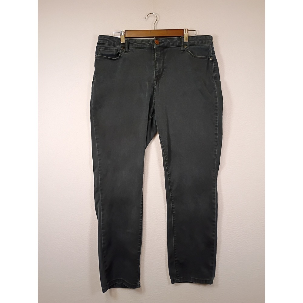 Minimalist Westport 1962 Womens 16P Charcoal Gray Petite Mid Rise Skinny Jeans